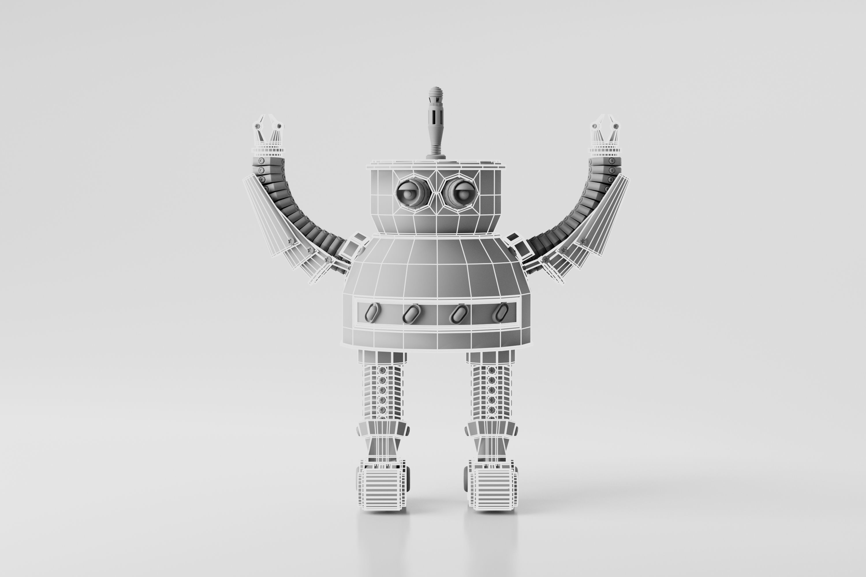Robot V4 3D model_10