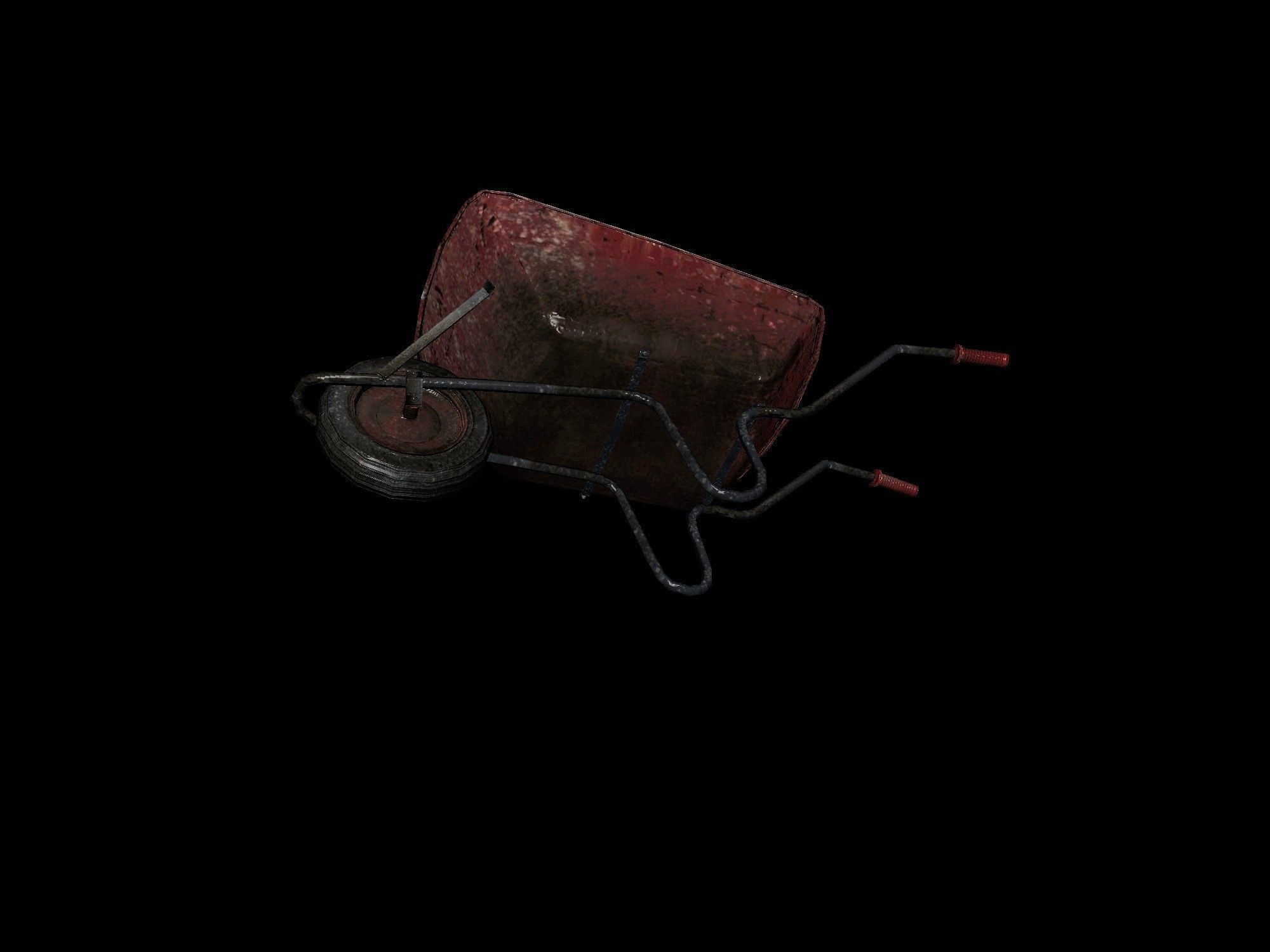 Wheel Barrow Free low-poly 3D model_7