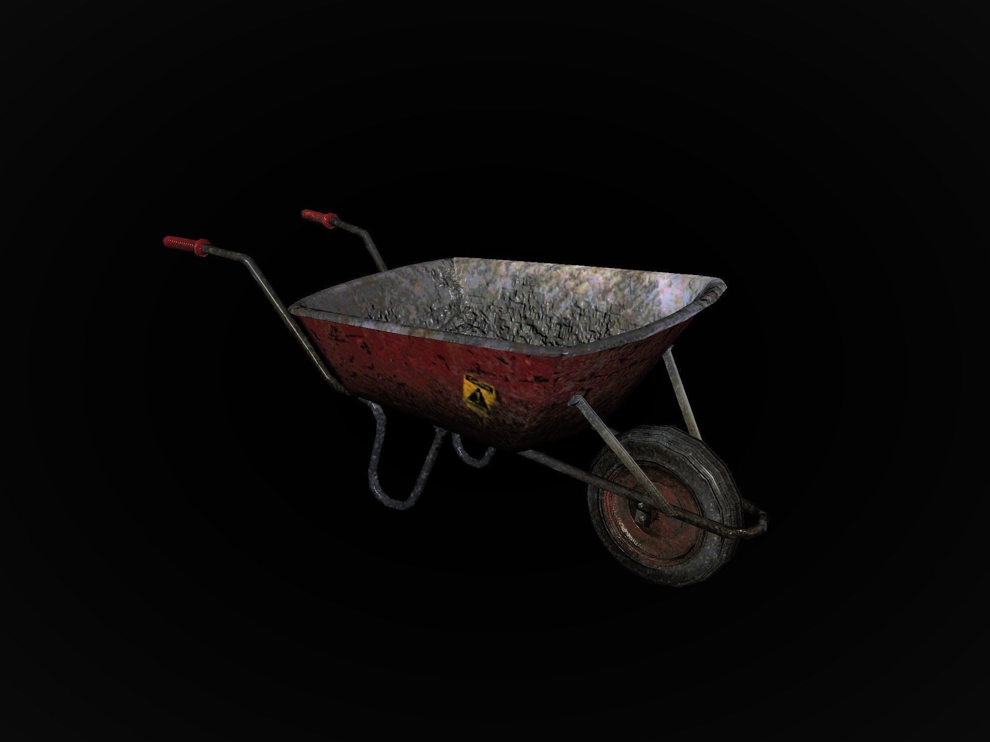 Wheel Barrow Free low-poly 3D model_1