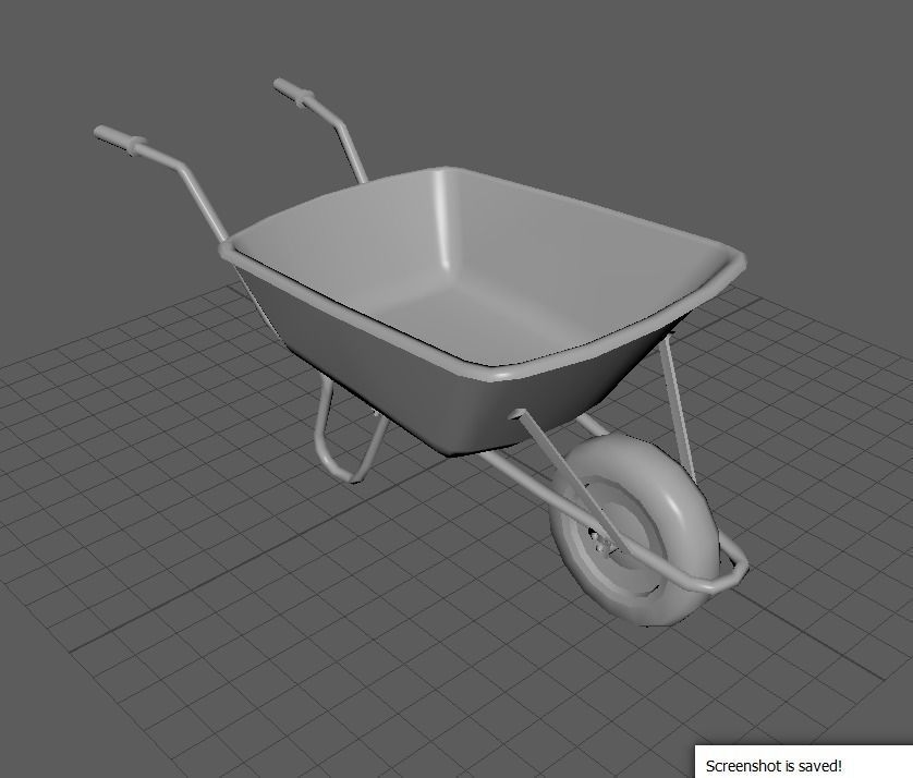 Wheel Barrow Free low-poly 3D model_11