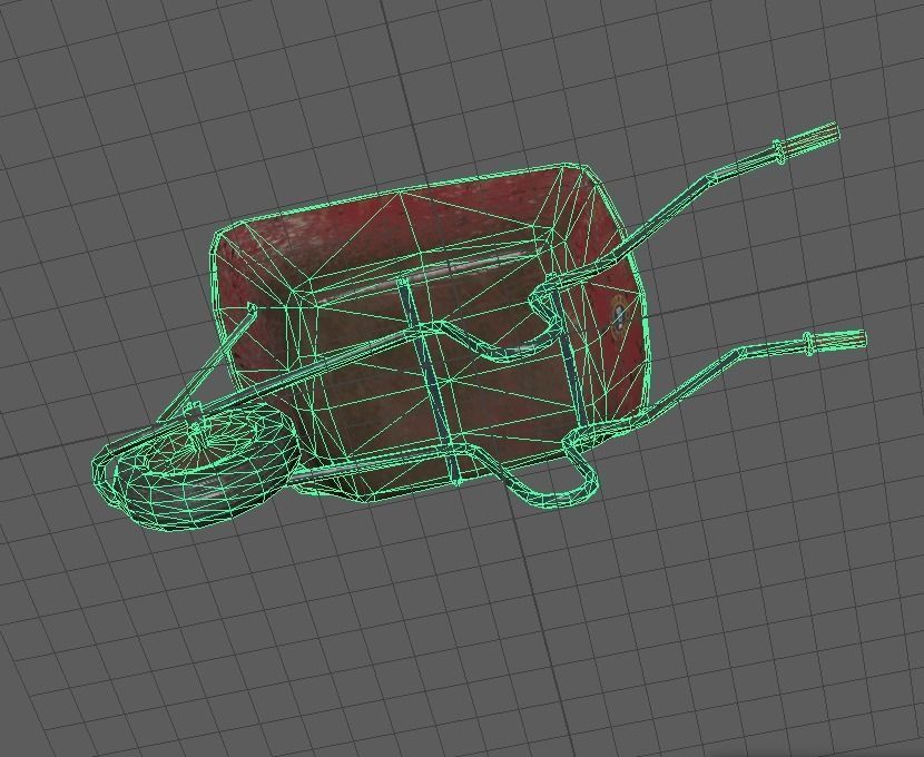 Wheel Barrow Free low-poly 3D model_10