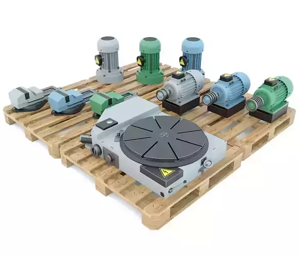 Spare parts of industrial machine tools - Collection 1 3D model