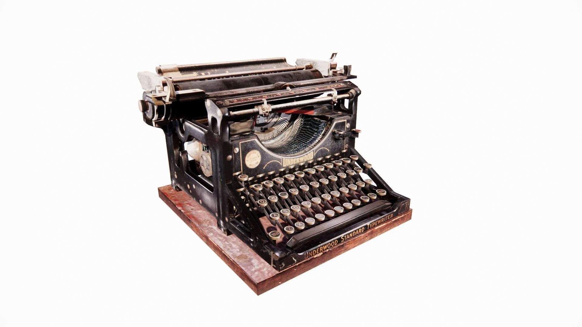 typewriter machine old 3d model 3D model_1