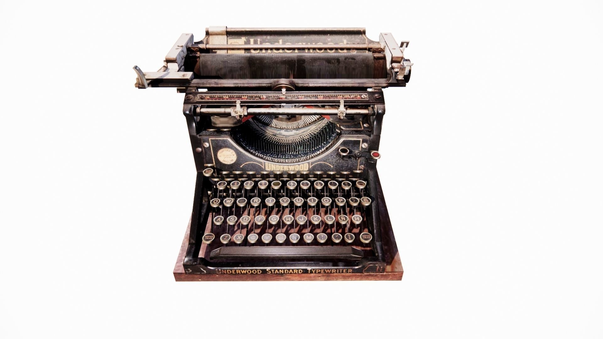 typewriter machine old 3d model 3D model_2