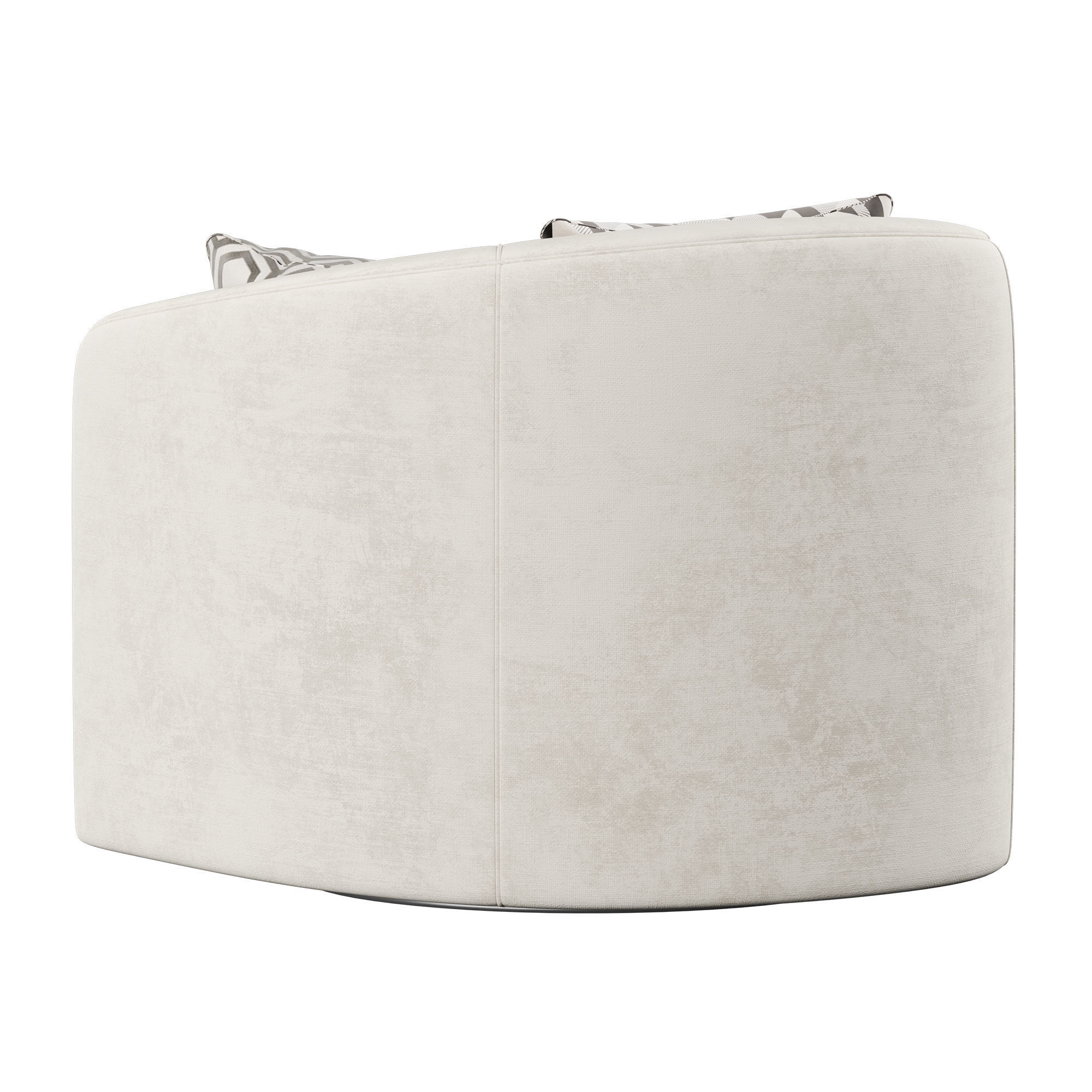 Mila swivel armchair 3D model_2