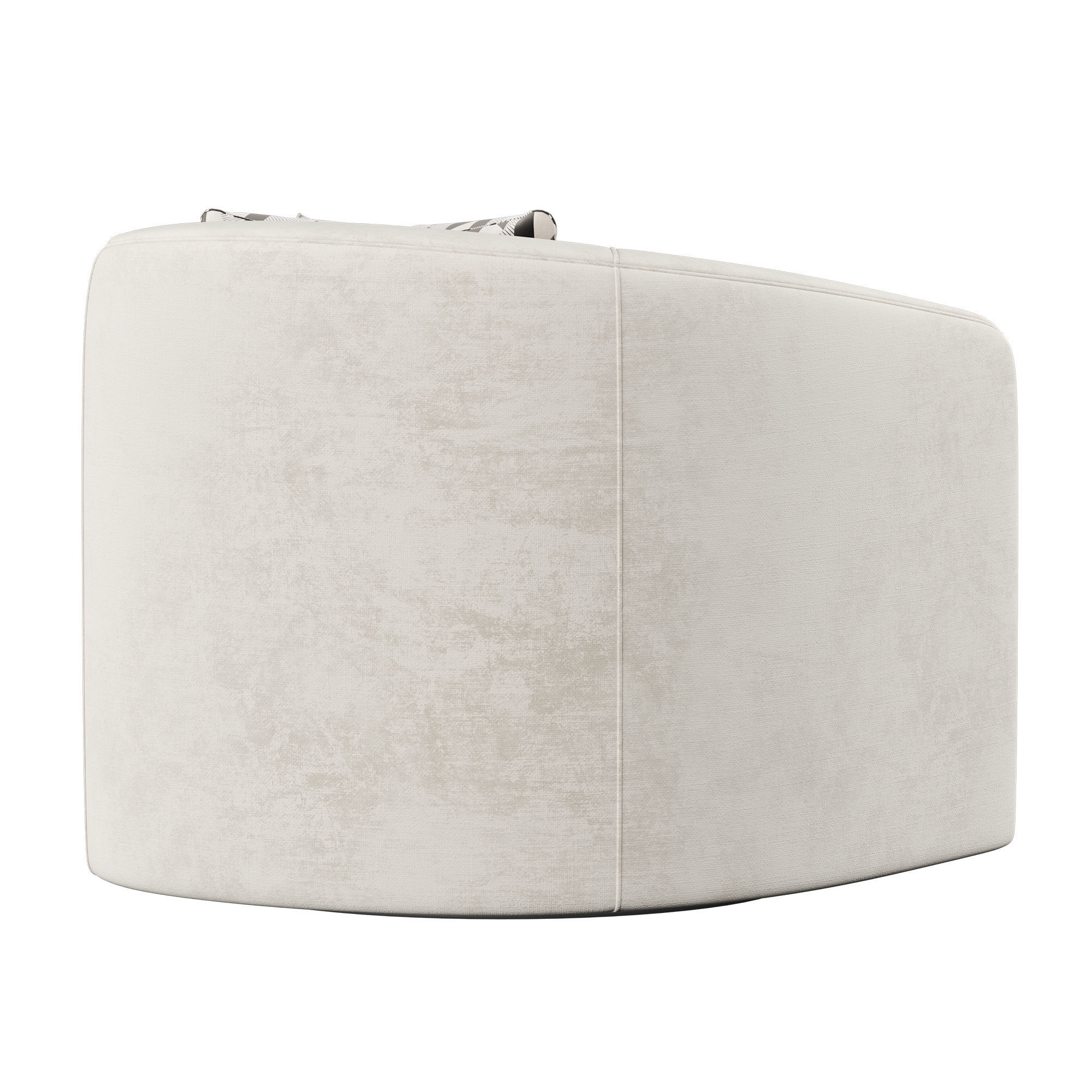 Mila swivel armchair 3D model_3