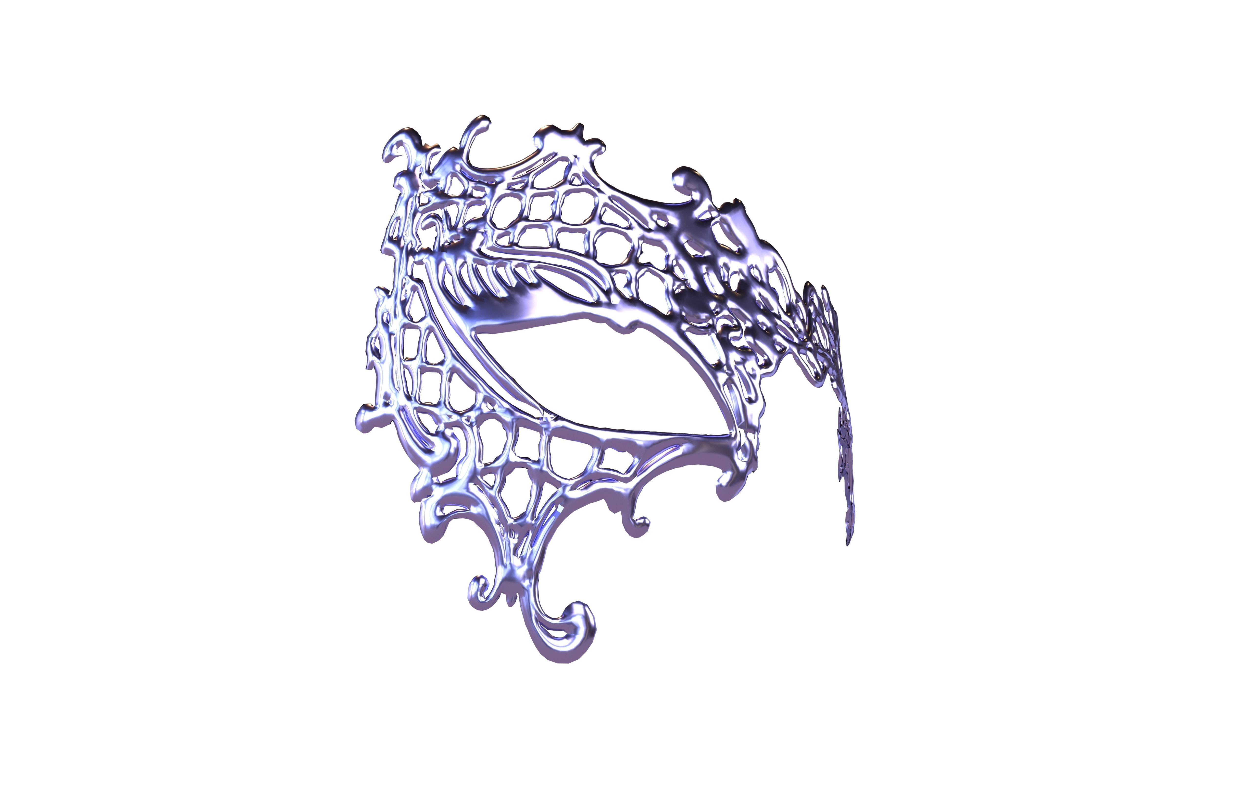 Venetian Metal Mask v1 009 Low-poly 3D model_3