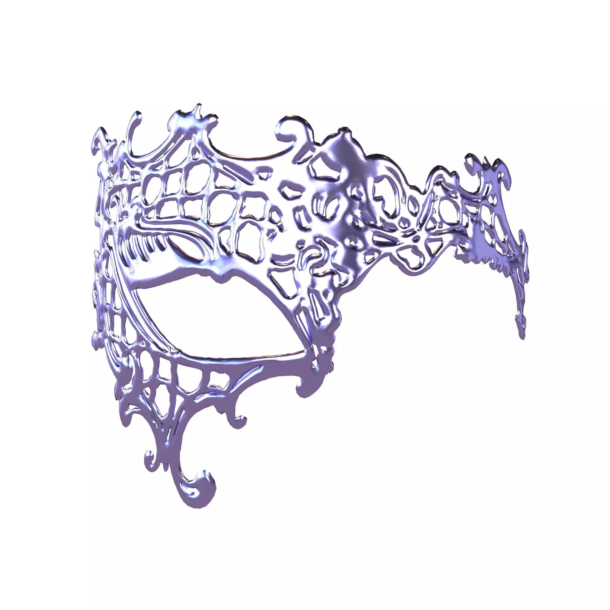 Venetian Metal Mask v1 009 Low-poly 3D model_0