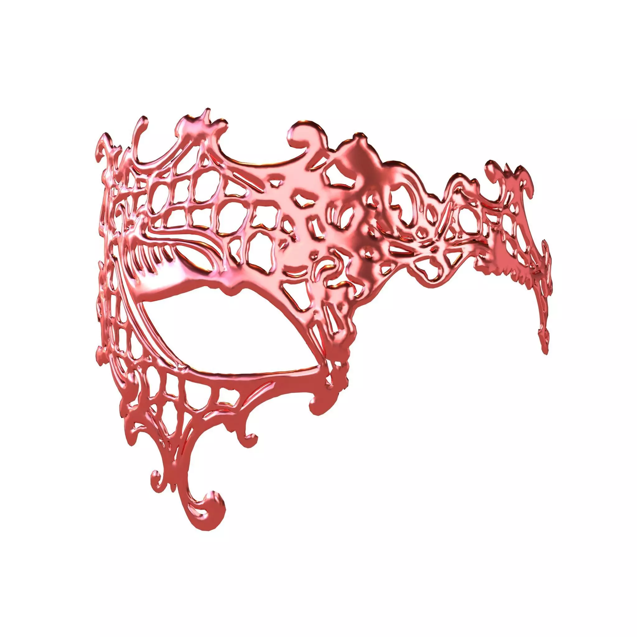 Venetian Metal Mask v1 011 Low-poly 3D model_0