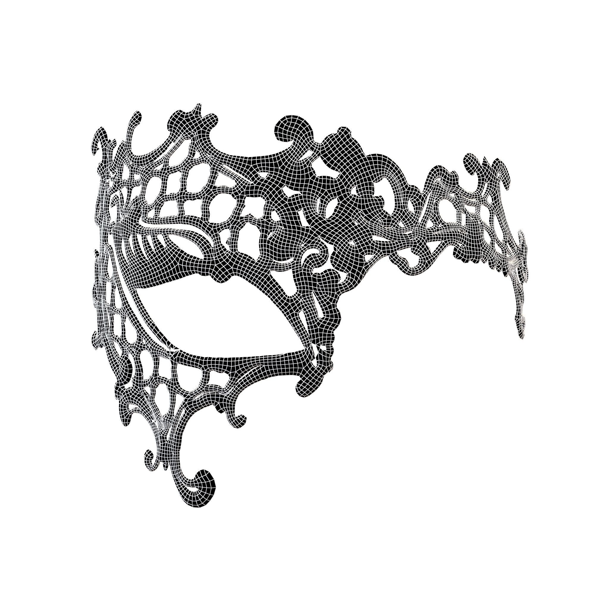 Venetian Metal Mask v1 011 Low-poly 3D model_4