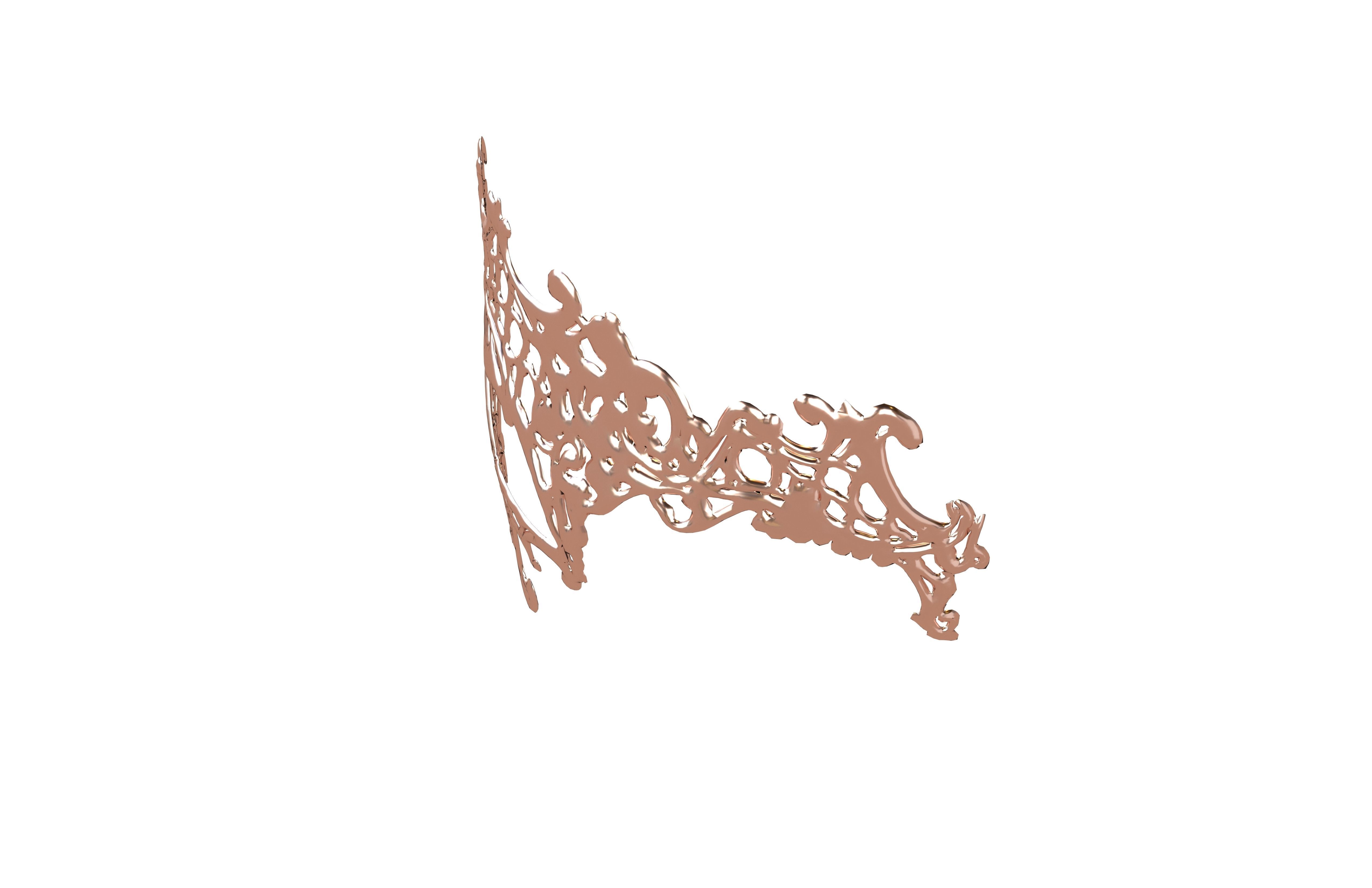 Venetian Metal Mask v1 012 Low-poly 3D model_2