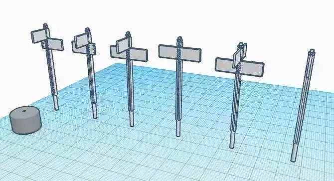 H0 scale Roadsigns vintage