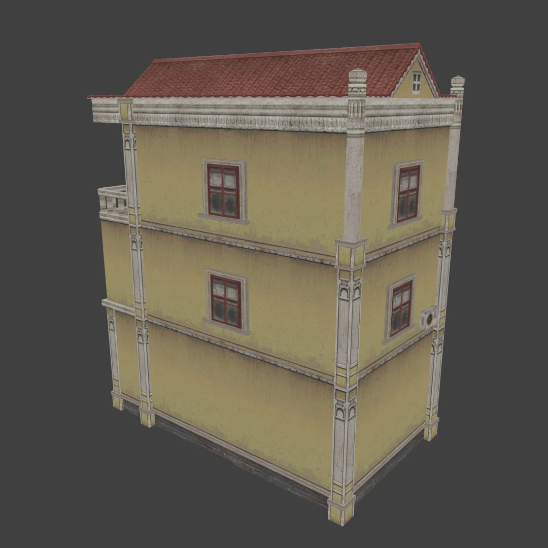 CENTRAL HOUSE C Low-poly 3D model_1