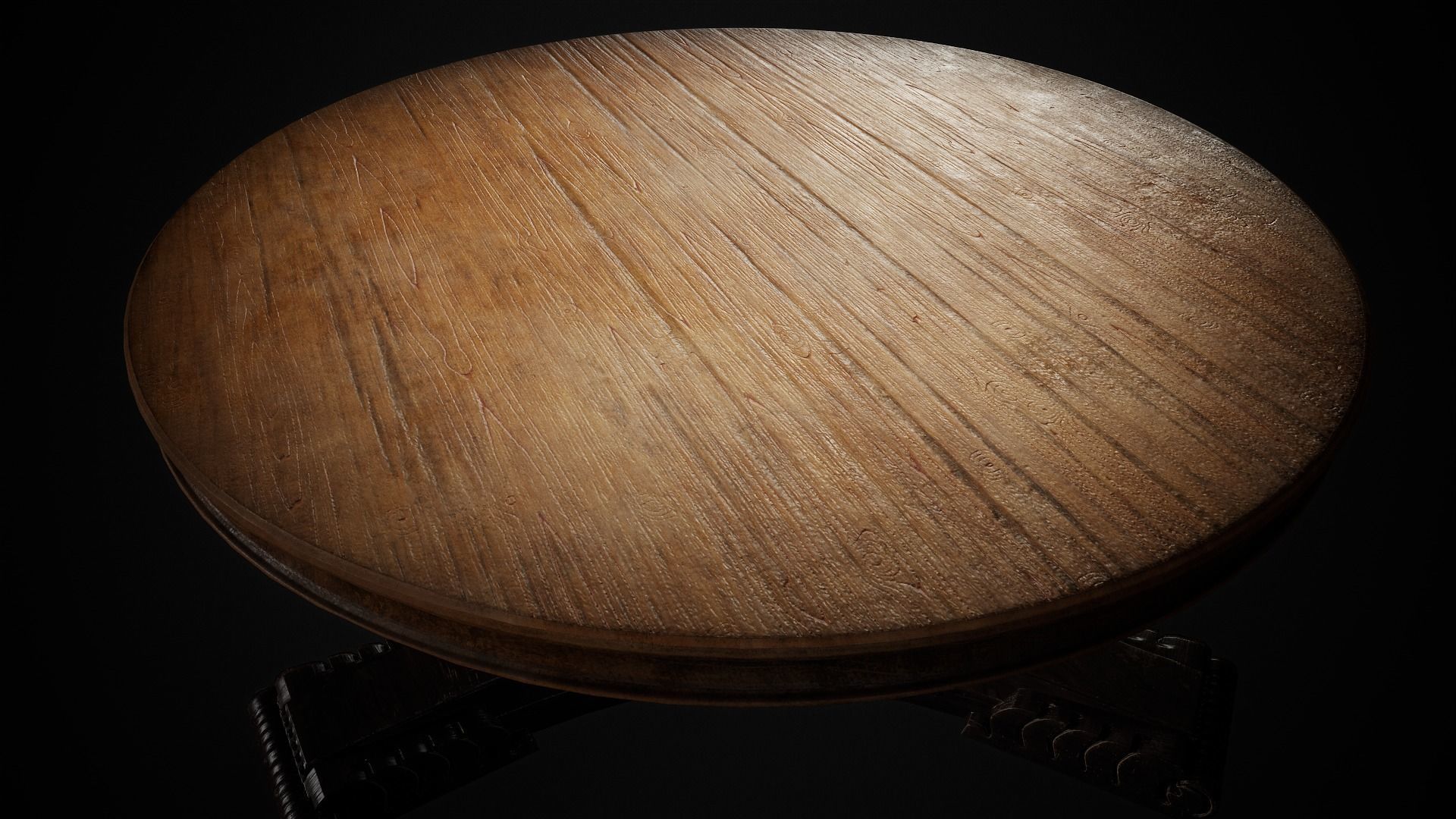 Old Table Low-poly 3D model_4