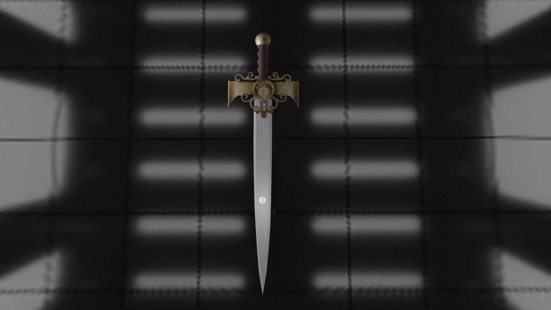 Gaming Sward Low-poly 3D model_2