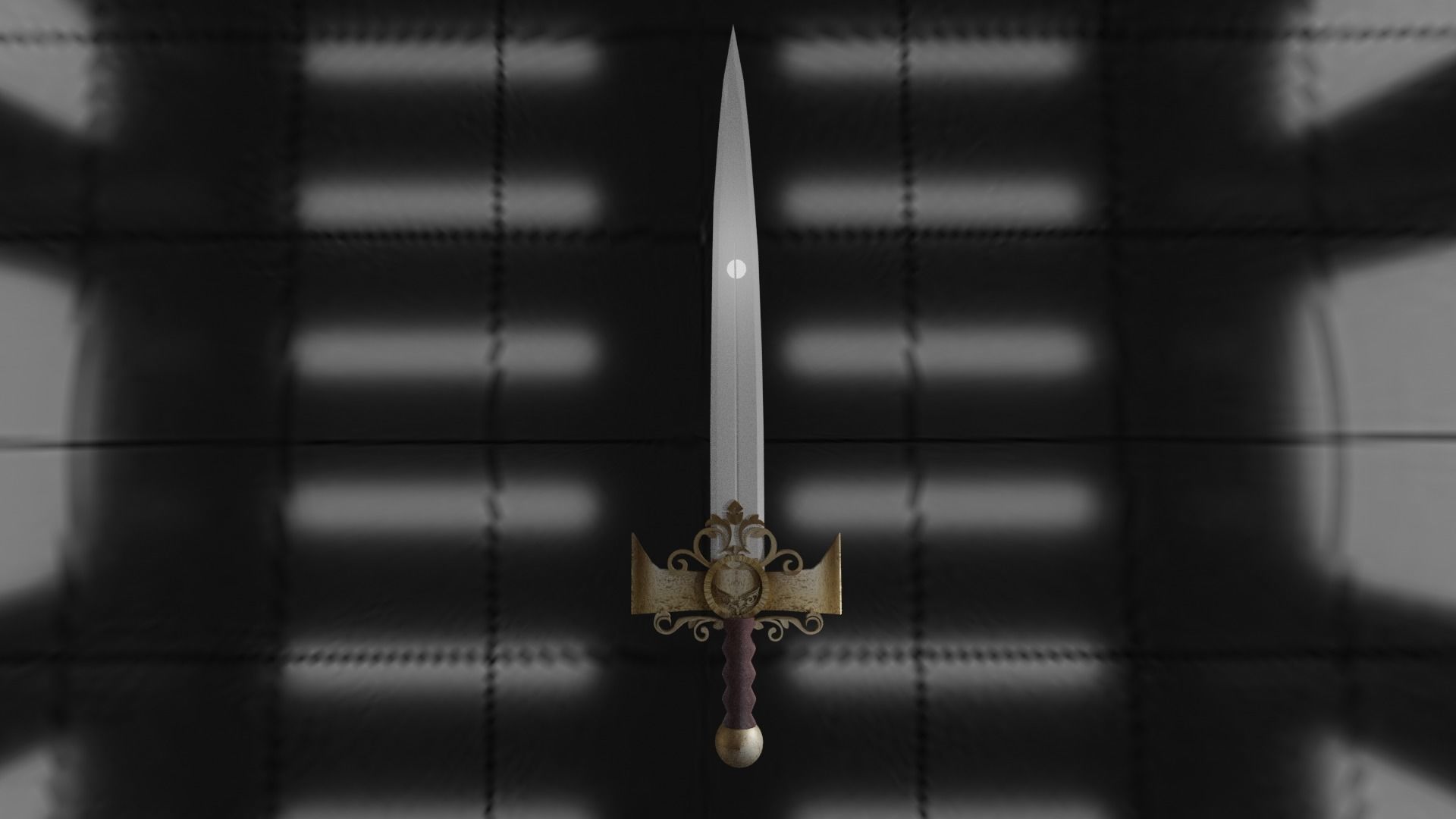 Gaming Sward Low-poly 3D model_1