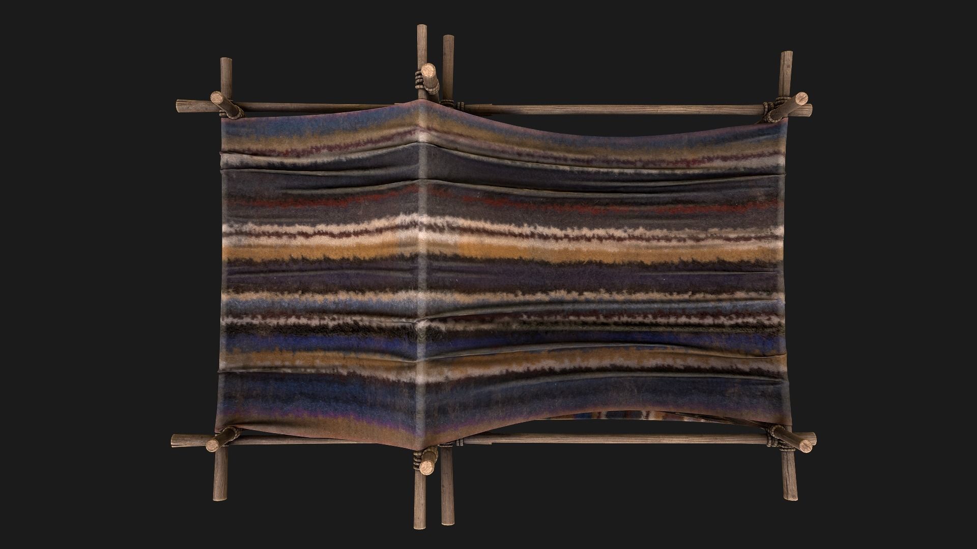 Large Nomad Tent Low-poly 3D model_10