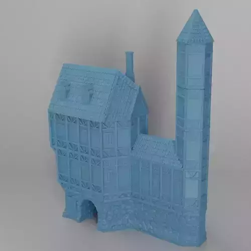 Big Medieval House  Tabletop Terrain 25 mm