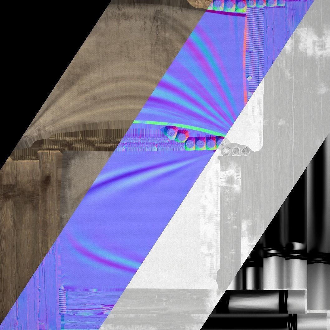 Market Stall Medieval Tent Cotton Low-poly 3D model_19