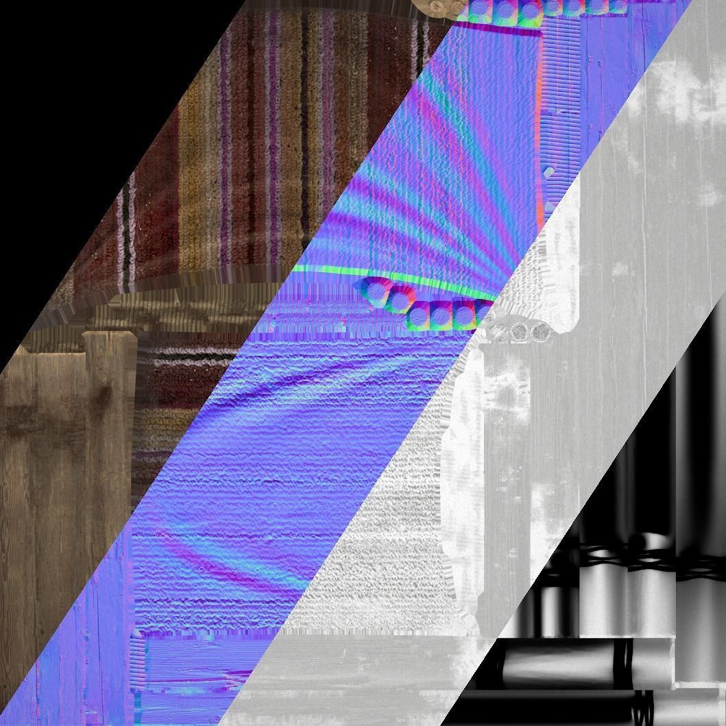 Large trade fair tent purple Stall Low-poly 3D model_20