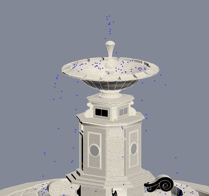 Realistic Water Fountain Loop Animation 10 3D model_8