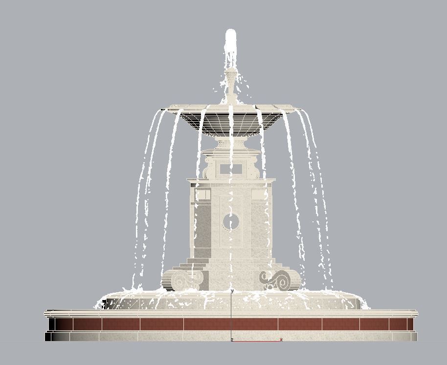 Realistic Water Fountain Loop Animation 10 3D model_11