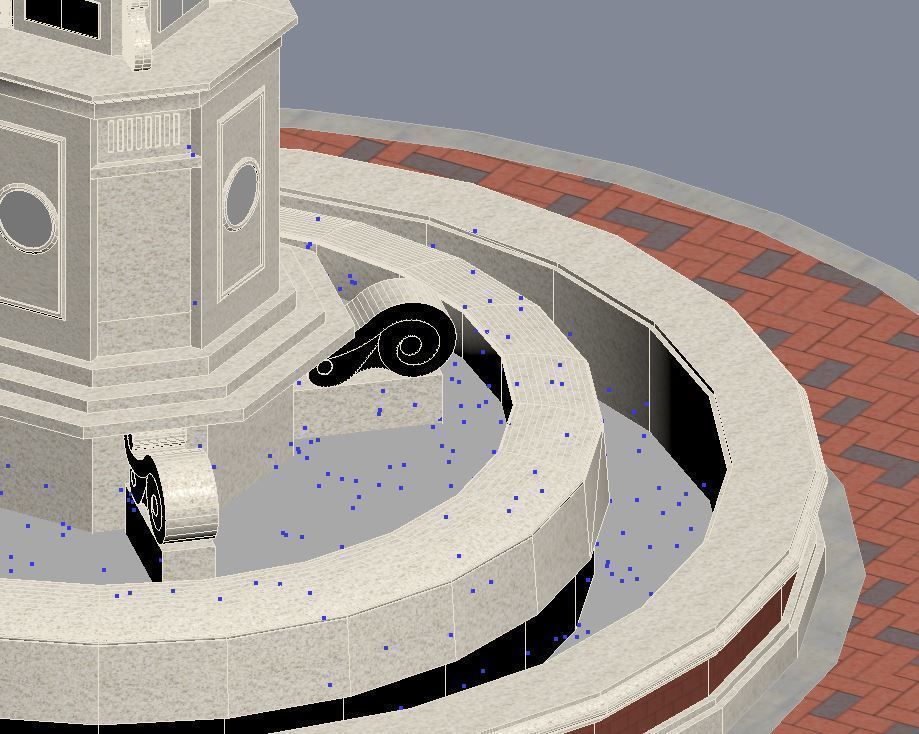 Realistic Water Fountain Loop Animation 10 3D model_15