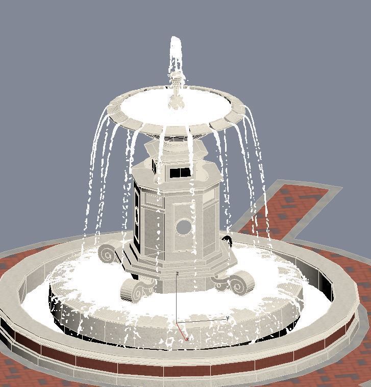 Realistic Water Fountain Loop Animation 10 3D model_2