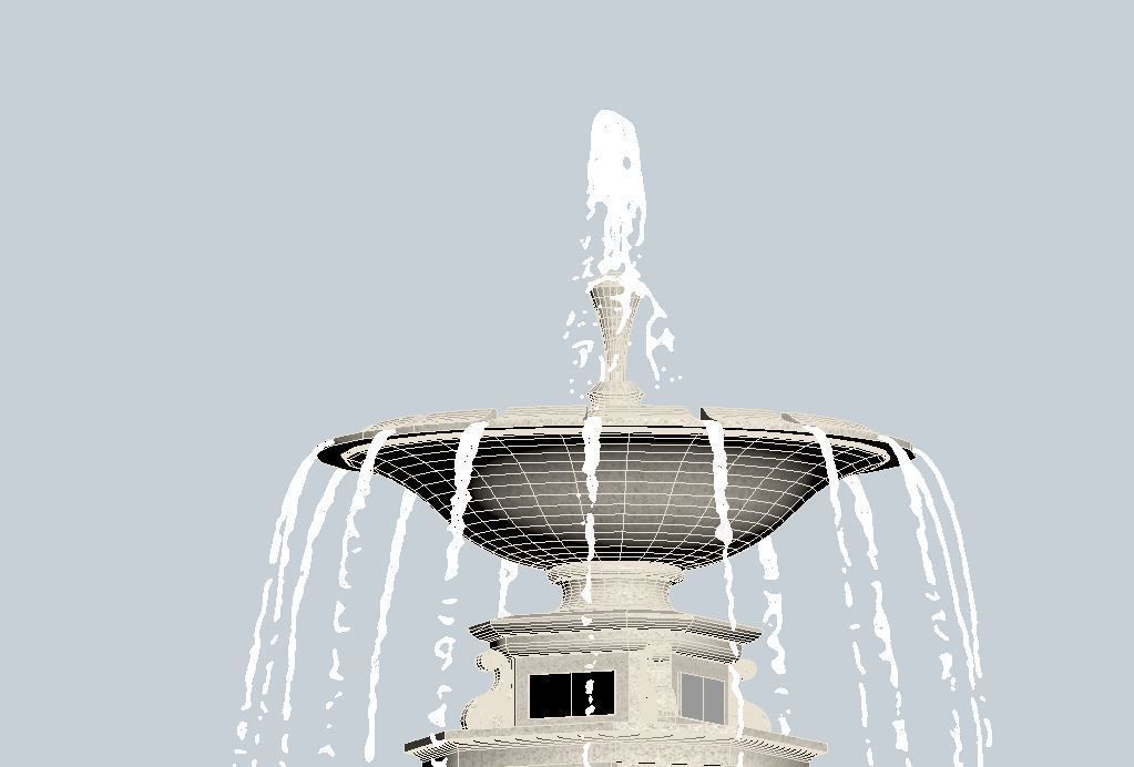 Realistic Water Fountain Loop Animation 10 3D model_14