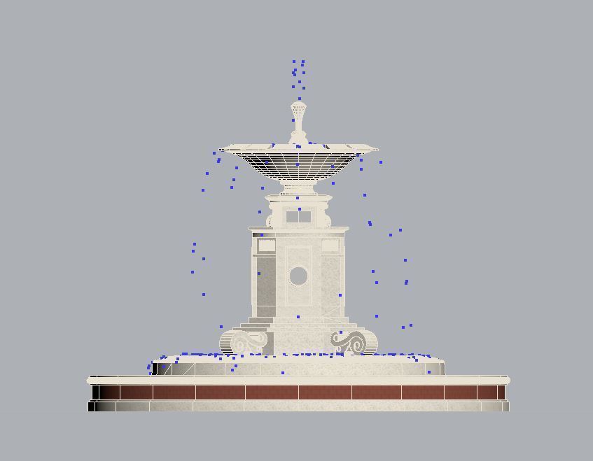 Realistic Water Fountain Loop Animation 10 3D model_3