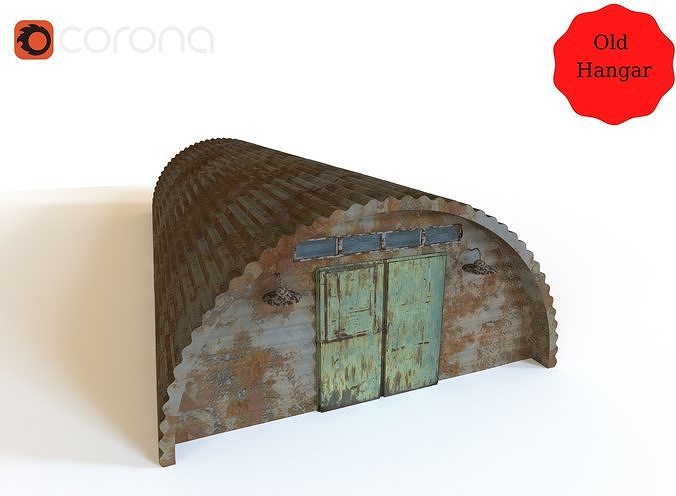 Old Hangar Low-poly 3D model