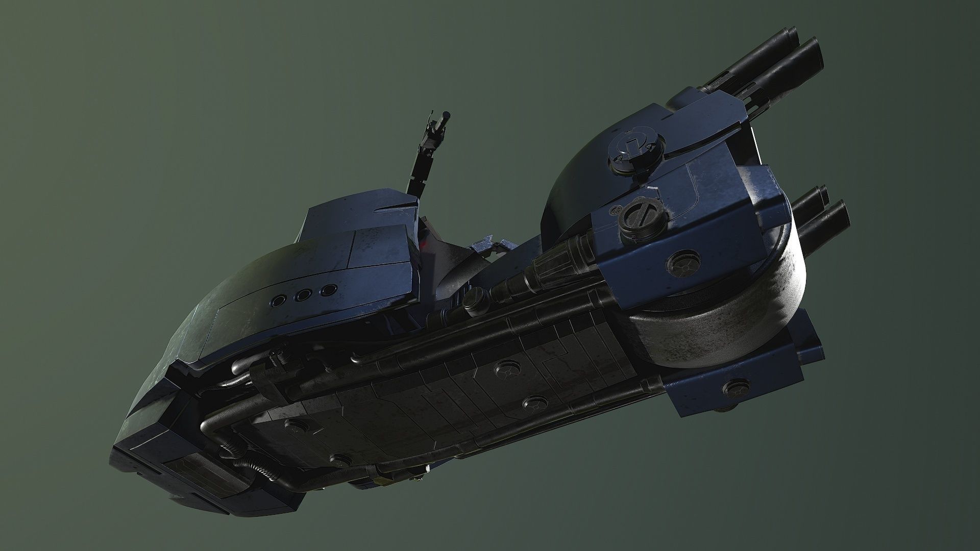 Lawmaster Motorbike Judge Dredd 3D model_6