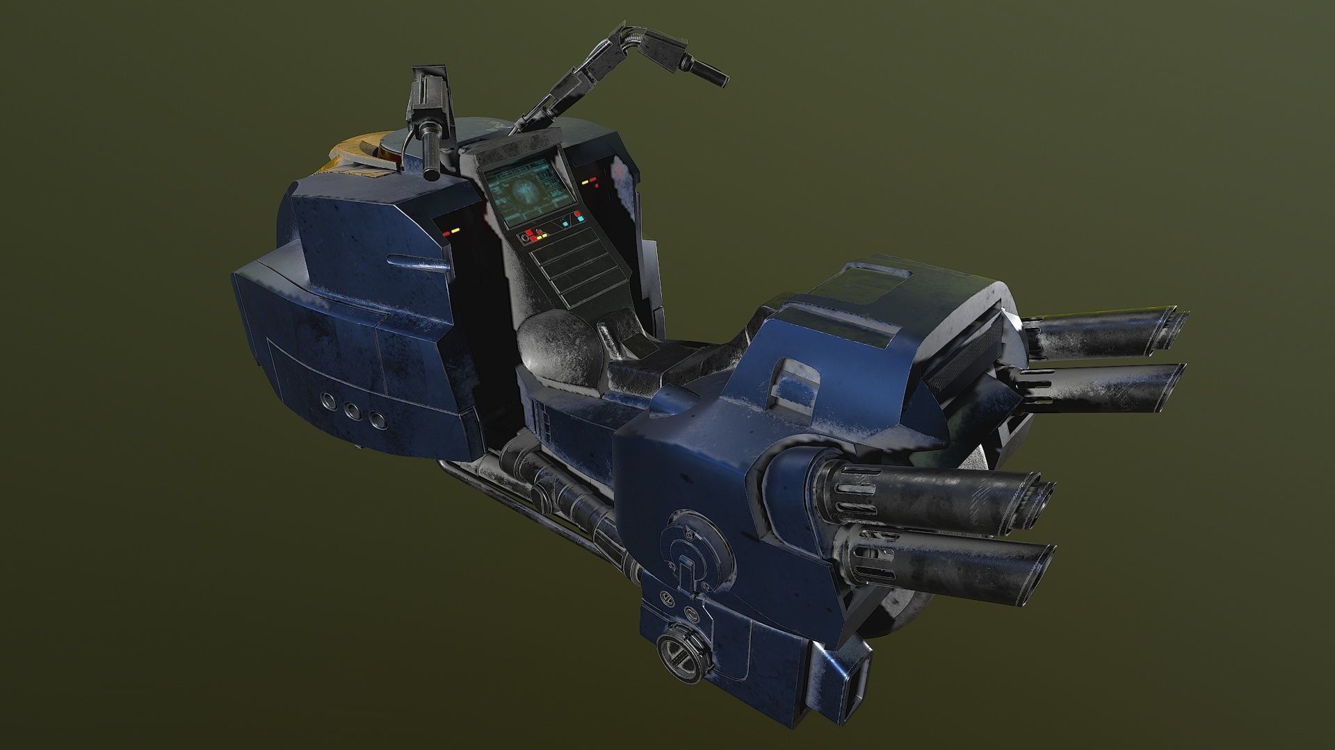 Lawmaster Motorbike Judge Dredd 3D model_3