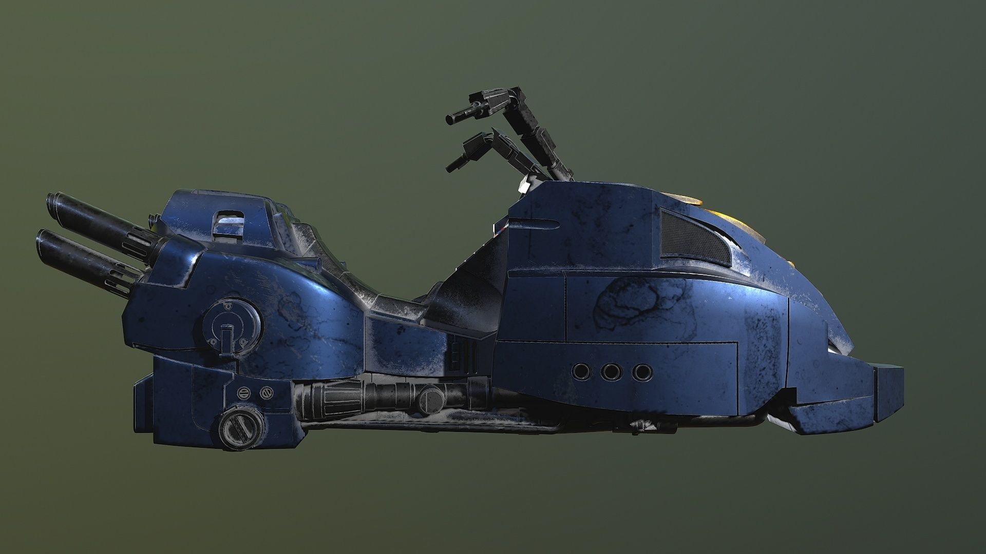 Lawmaster Motorbike Judge Dredd 3D model_1