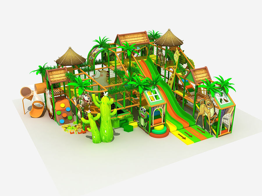 Children Multifunction Jungle series Indoor Soft Playground 3D model_2