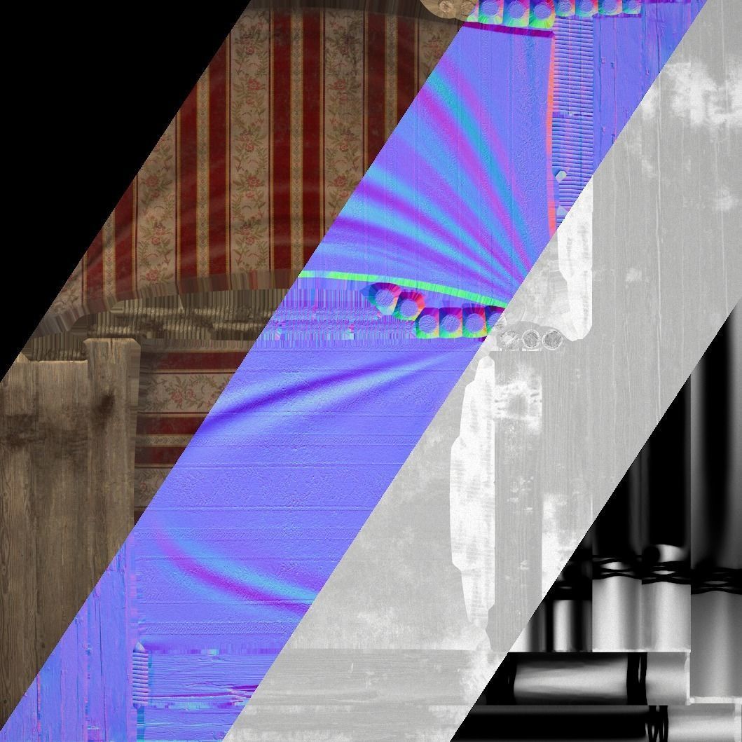 Royal Trade Fair Tent Stalls Low-poly 3D model_19