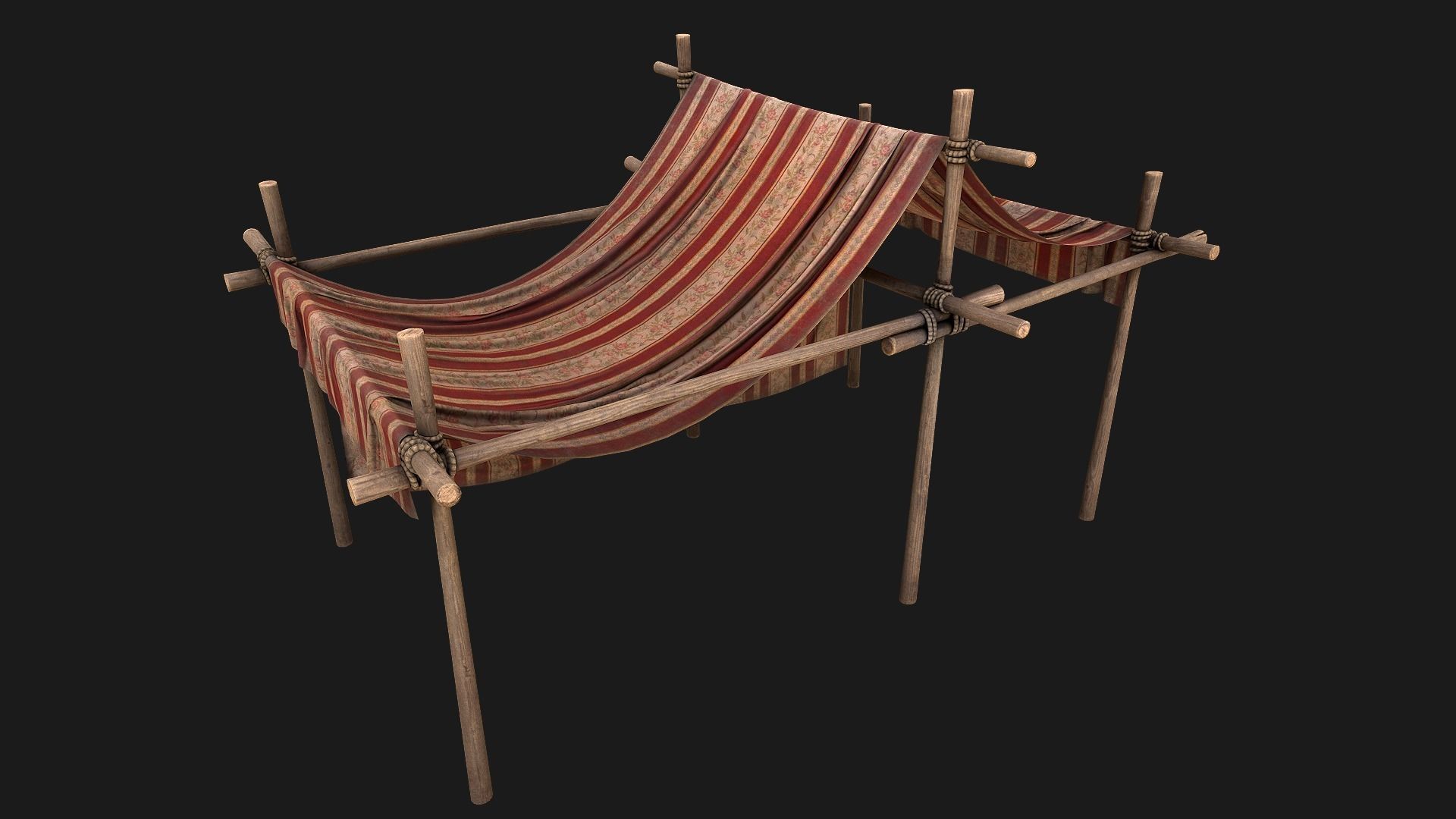 Royal Trade Fair Tent Stalls Low-poly 3D model_17