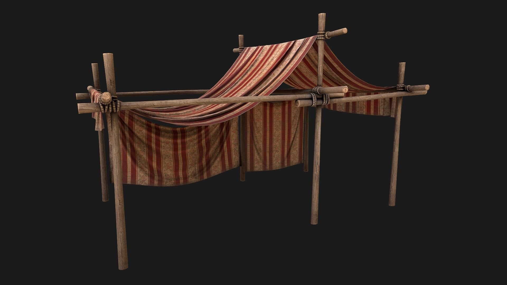 Royal Trade Fair Tent Stalls Low-poly 3D model_18