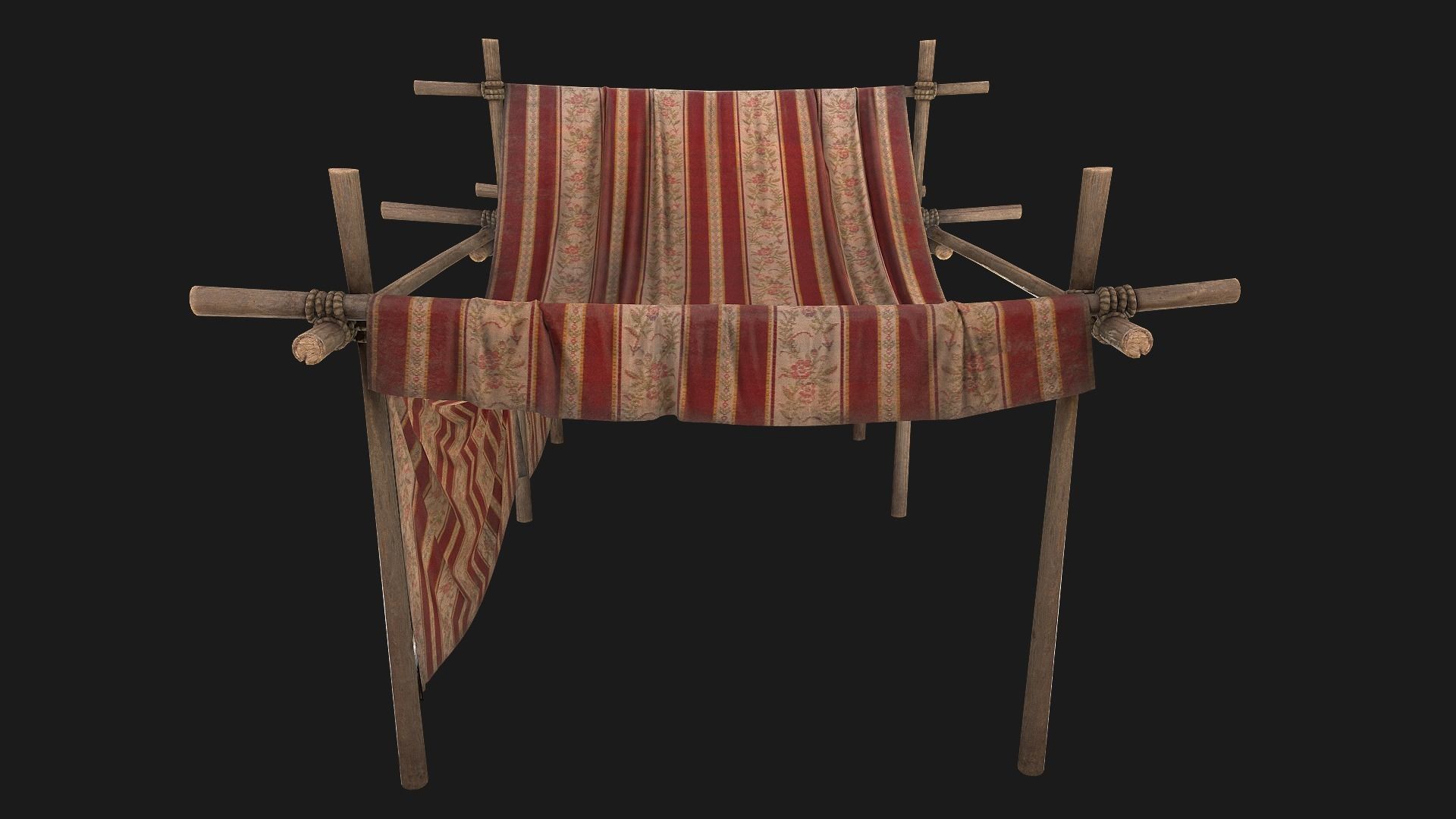 Royal Trade Fair Tent Stalls Low-poly 3D model_15