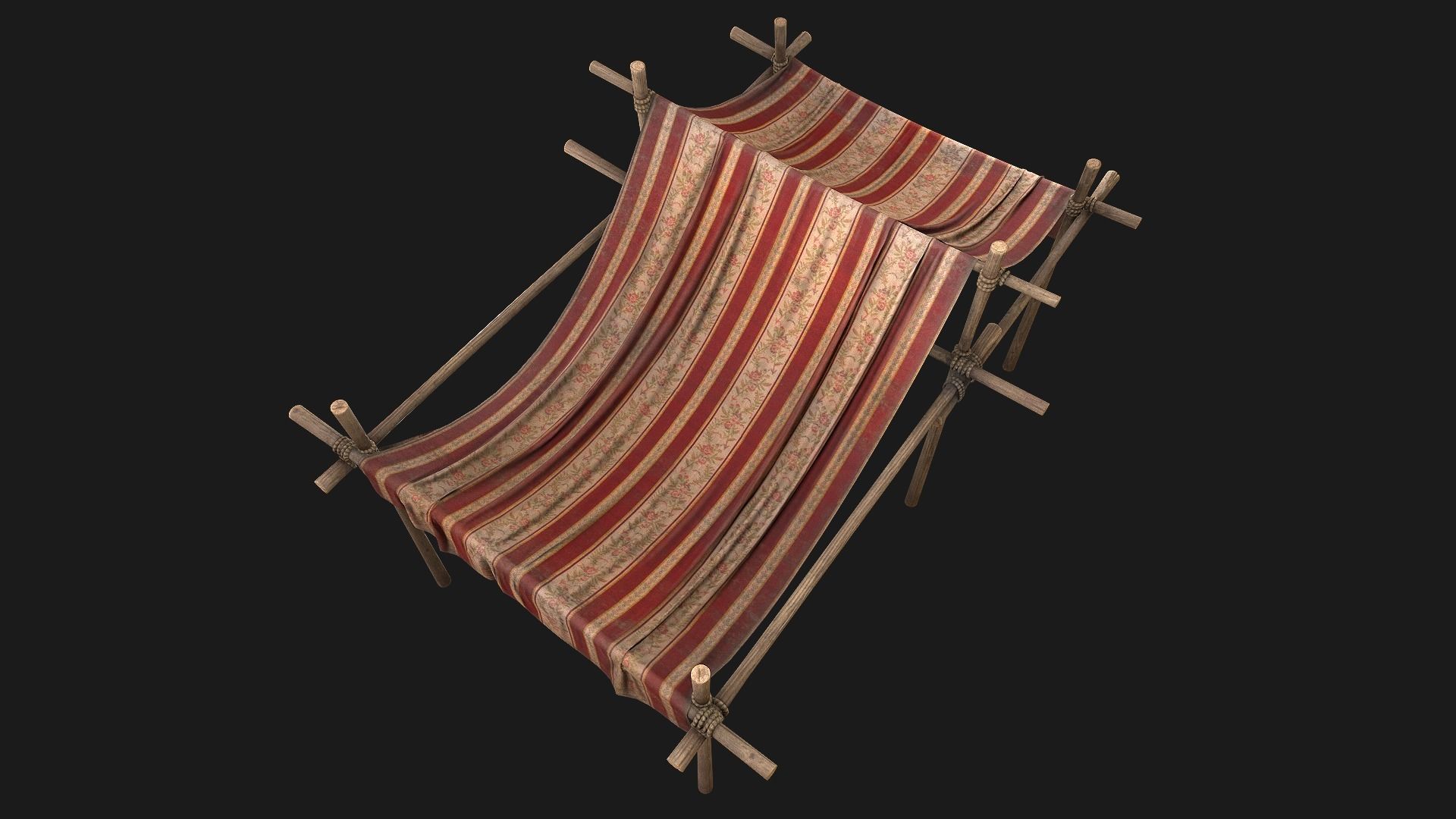 Royal Trade Fair Tent Stalls Low-poly 3D model_16