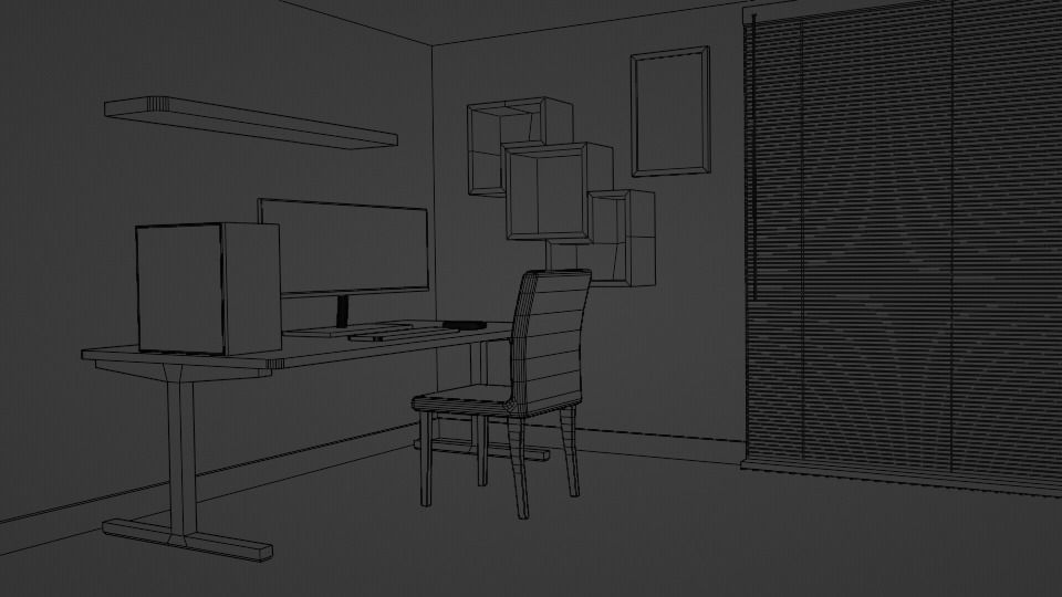 Clean Room Free low-poly 3D model_2