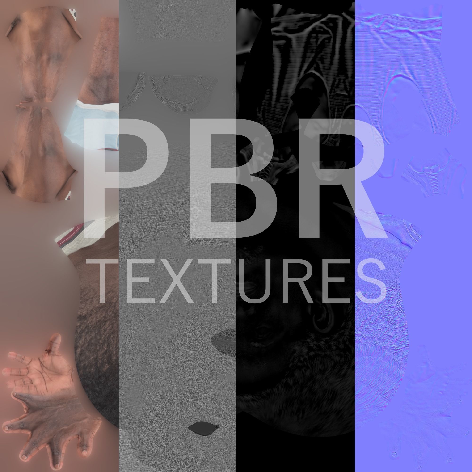 African man in casual ready for animation 367 Low-poly 3D model_9