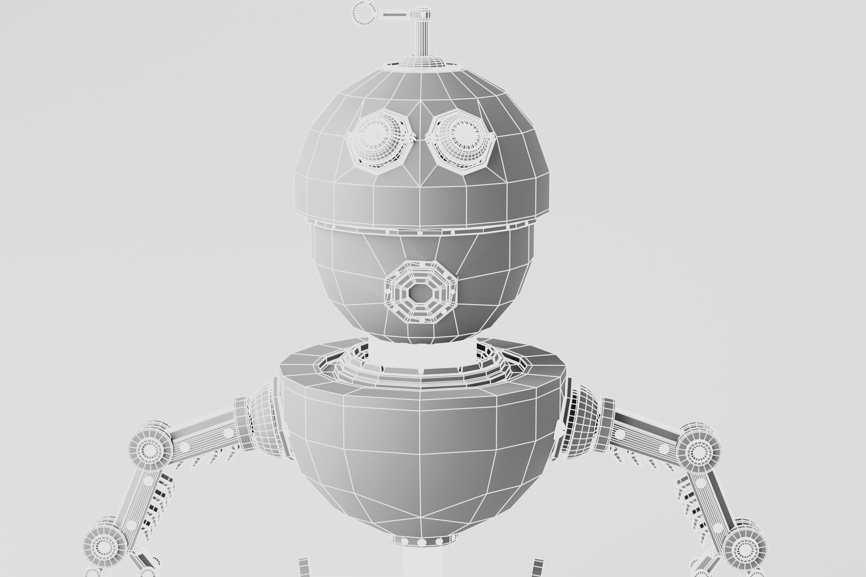 Robot V6 3D model_11