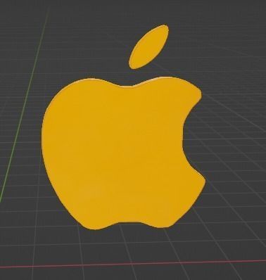 Apple 3D Logo Low-poly 3D model_2