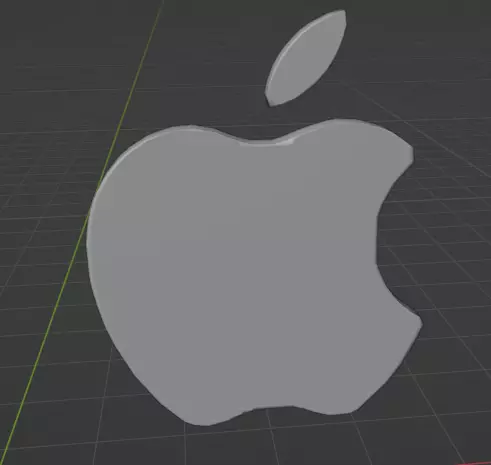 Apple 3D Logo Low-poly 3D model_0