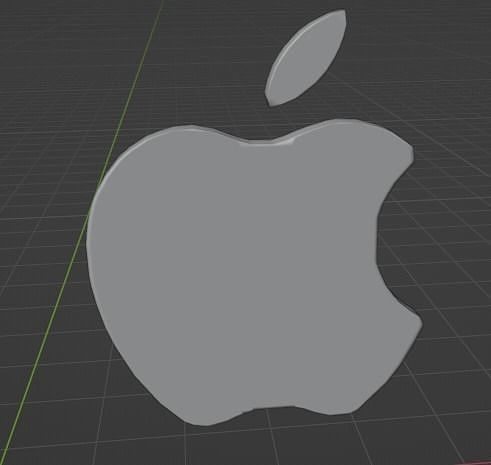 Apple 3D Logo Low-poly 3D model