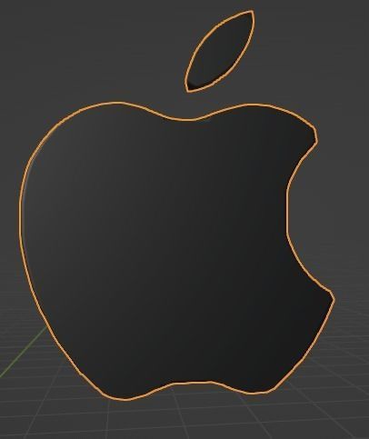 Apple 3D Logo Low-poly 3D model_13
