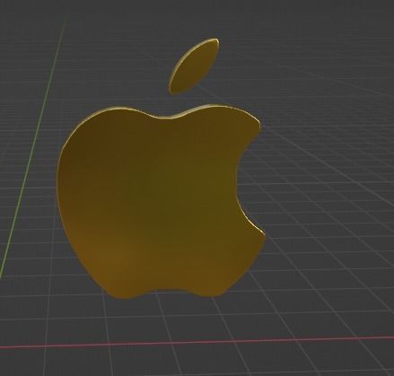 Apple 3D Logo Low-poly 3D model_1