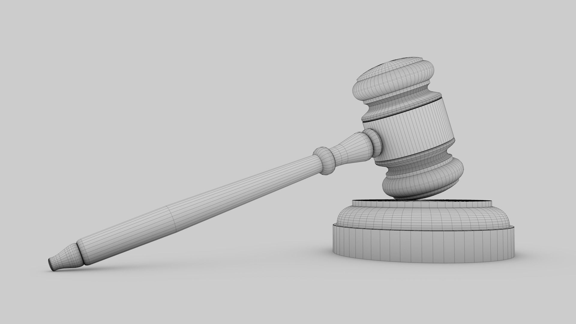 Gavel 3D model_3