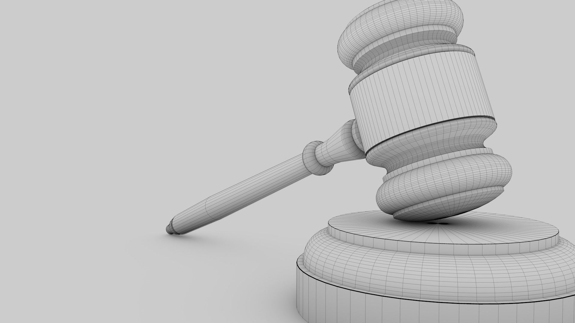 Gavel 3D model_1